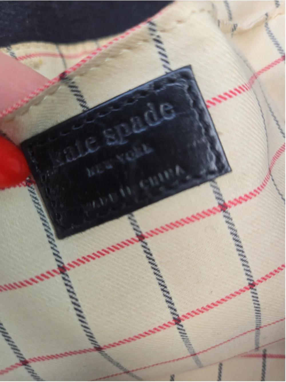 Women's Kate Spade Large Navy Red Striped Messanger Crossbody Bag One Size